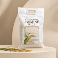 Pochette souple durable avec poignée en plastique, matériau de qualité alimentaire pour l'emballage du riz et des céréales