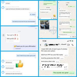 ฟิล์มป้องกันสีรถยนต์ PPF ป้องกันรอยขีดข่วนฟิล์มเปลี่ยนสีตัวถังรถฟิล์มความร้อนที่รักษาตัวเองได้นาร์โดสีเทาขนาด1.52*15เมตร - Product Image 5