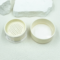 Boîte ronde transparente personnalisée de 15g pour poudre libre avec filet élastique Boîte vide pour conteneur Boîte cosmétique en plastique