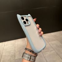 Coque de téléphone 3D transparente antichoc en forme d'oreilles de chat mignonnes pour iPhone 17 Air 16 Pro Max 15 14 Plus 13 12 11