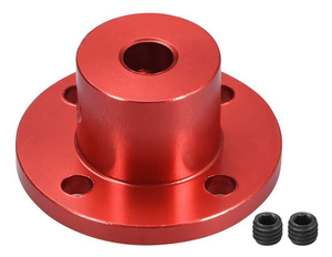 Red Anodized Aluminum Flange Nut M10 Metric 18mm Height CNC Machined Round Head General Industry Use - Product Image 1