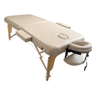 New Model Professional Luxury Custom Black Modern Wooden Massage <b>Bed</b>-<b>Portable</b> Foldable for Gym & Bathroom Commercial Use - Product Image 2