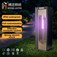 Lampe anti-moustiques LED 2-en-1 en acier galvanisé 220V pour extérieur et jardin, idéale pour l'hôtellerie - Offre Spéciale