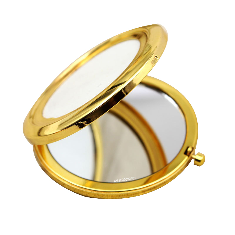 Ручной 2-сторонняя компактное зеркало для макияжа карманные портативные зеркала метка частного назначения из розового золота изготовленная на заказ компактное зеркало с логотипом