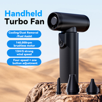 Moteur sans balais portable Mini ventilateur turbo violent ventilateur à grande vitesse avec plusieurs accessoires de têtes