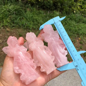 งานแกะสลักคริสตัลรูปนางฟ้าจากอัญมณีธรรมชาติ งานฝีมือแกะสลักรูปสัตว์จากคริสตัล ของตกแต่งอัญมณีรูปนางฟ้าแบบไม่ซ้ำใคร ขายส่ง - Product Image 2