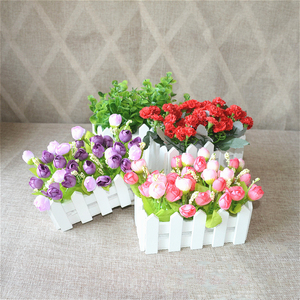<span class=keywords><strong>Fiori</strong></span> artificiali succulenti in vaso soggiorno interno portico decorazione piante verdi ornamenti <span class=keywords><strong>recinzione</strong></span> in legno fiore di simulazione - Product Image 6