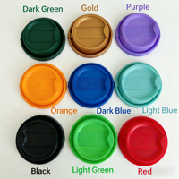 Couvercle jetable 90 mm en PP épaissi pour gobelet de thé au lait à emporter, couvercle monobloc coloré pour thé et café