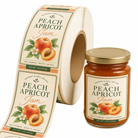 Étiquettes autocollantes découpées à la forme en papier mat résistant à l'huile pour l'emballage de pots de confiture, de sauce aux fruits et de desserts – Fourniture personnalisée