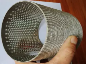 Multi layer Round Hole Perforated stainless steel Filter Cylinders Sintered Wire Mesh Tube