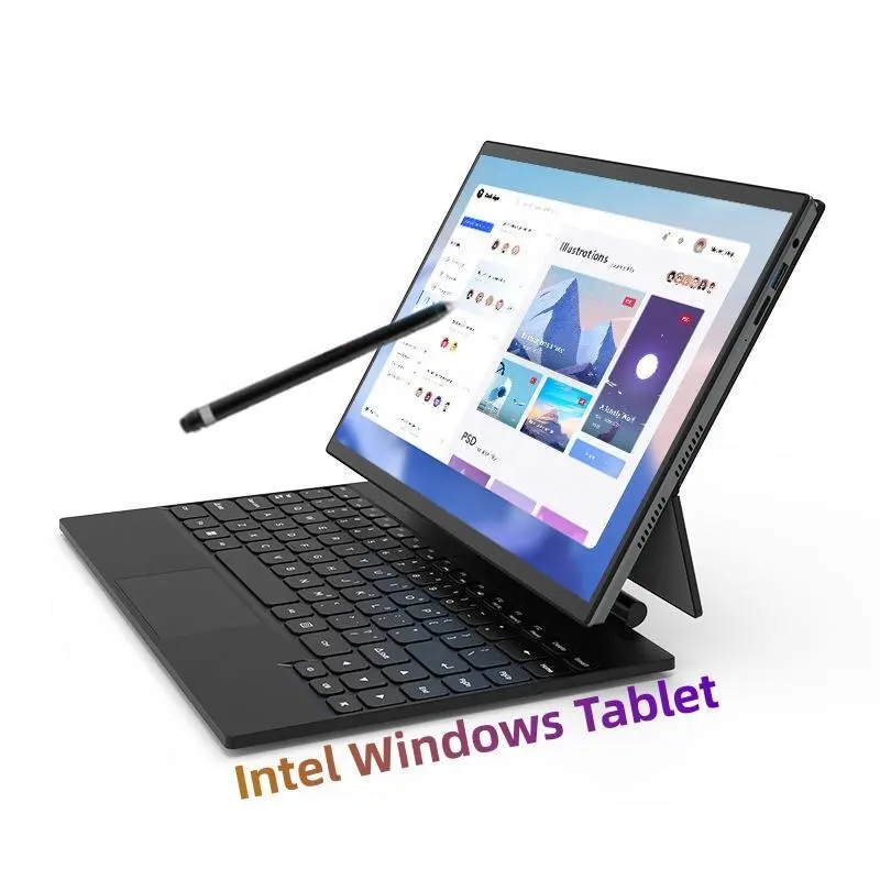 14 Inch Oppervlak 2240*1440 2K Qhd Intel Alder Lake N95 Windows 11 16Gb Ram 2 In 1 Usb Tablet Pc Laptop Met Toetsenbord En Pen