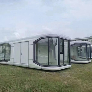 Nouvelle structure en acier sécurisée, maison préfabriquée modulaire de plage, capsule spatiale Apple, maison préfabriquée, bâtiment de bureau, installation rapide - Product Image 4