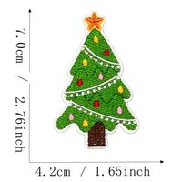 Patchs de Noël à crochets et boucles, amusants et mignons, brodés, anti-coupure, en nylon, pour vêtements, chapeaux, sacs à dos, etc. à coudre