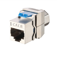 Konektor Keystone RJ45 Cat6a UTP STP Tanpa Alat, Produk Terbaru 180 Derajat, Aksesori Jaringan untuk Rak Server Pusat Data