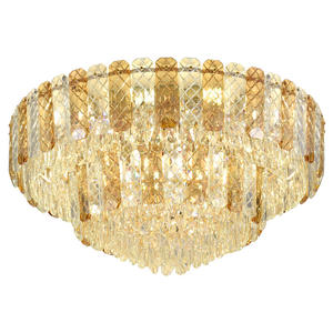 2023 Luxury European-Style <b>LED</b> <b>Ceiling</b> <b>Light</b> for Living <b>Bedroom</b> Dining Room PVC Body with Elegant Crystals - Product Image 4