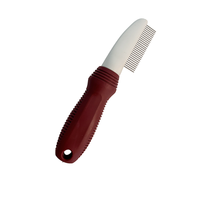 Peigne à dents courtes en acier inoxydable pour animaux de compagnie, brosse de toilettage multi-poils pour chiens et chats