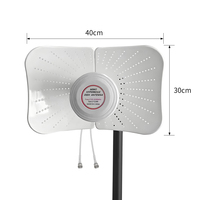 Antenne parabolique hyperbolique 4G 5G 1700-4200Mhz à gain élevé longue portée 2x22dBI MIMO pour la communication par routeur