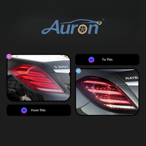 Auron ไฟท้าย LED แบบใหม่ตามลำดับเลนส์ใส6000K MR-MB-W222-13-16-TL mercede-Benz S-Class W222 refacelift อัพเกรด - Product Image 5