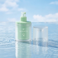 Bocaux en plastique PET recyclables de 50 ml avec pompe sans air rechargeable pour l'emballage de cosmétiques et de lotions de soin de la peau avec logo personnalisé