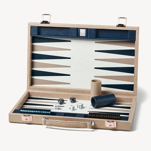 Nhà Máy <span class=keywords><strong>OEM</strong></span> Da Backgammon Thiết Lập 15 17 21 Inch Tùy Chỉnh Gỗ Lớn Cờ Vô Địch Tăng gấp đôi Cube Bảng Bảng Cờ Vua Trò Chơi - Product Image 2