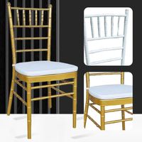 Chaises Napoléon empilables modernes en acrylique et en métal pour les restaurants en plein air et les banquets de mariage.