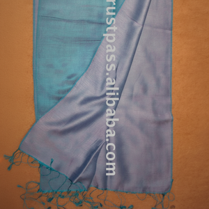 Chal Reversible de seda pura 100%, elegante, largo, estilo europeo, Pashmina, bufanda estampada para adultos, ropa de invierno - Product Image 1