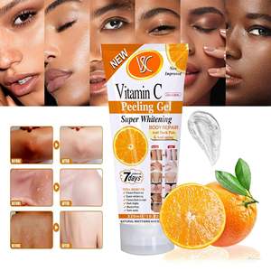 Gel Exfoliante Súper Blanqueador con Vitamina C Orgánica Natural <span class=keywords><strong>de</strong></span> Marca Propia; Limpiador Iluminador; Eliminador <span class=keywords><strong>de</strong></span> Pecas; Exfoliante Corporal - Product Image 4