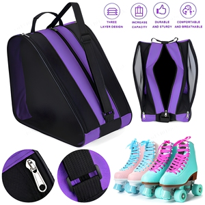 Sac de rangement portable pour patins à roulettes, sac de patinage sur glace grande capacité respirant pour enfants, organisateur de chaussures - Product Image 5