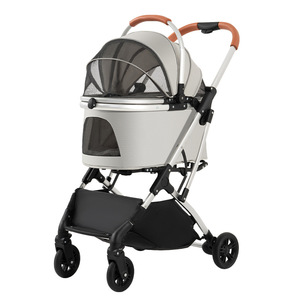 Pet Stroller Aluminum Alloy Frame Detachable <b>Basket</b> Foldable For <b>Small</b> Medium Dogs Cats Carrier - Product Image 5