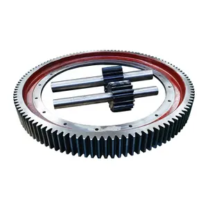 mining machinery ball mill ZG310-570 casting steel large external double helical herringbone spur bull ring gear