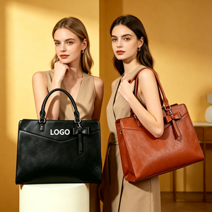 Nuevo Bolso Tote de Lujo <span class=keywords><strong>para</strong></span> Mujer, Diseño Clásico, Cuero PU de Alta Calidad, Cierre de Cremallera, Logotipo Personalizado, Bolsos de Verano <span class=keywords><strong>para</strong></span> Negocios - Product Image 1
