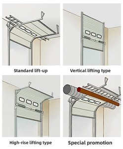 Pintu industri insulasi garasi gudang pintu gulung otomatis kaca penutup lipat vertikal plat lentur - Product Image 2
