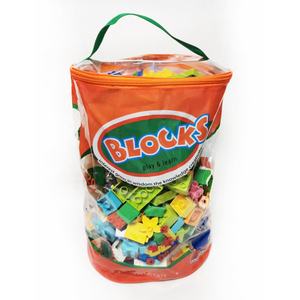 Plastic <span class=keywords><strong>pvc</strong></span> gestikt pipping kids speelgoed blokken verpakking opbergtas - Product Image 2