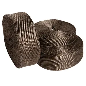 Muffler Header Pipe Heat Shield Material Black Fiberglass Titanium High Temperature Resistant Exhaust Heat Wrap Tape