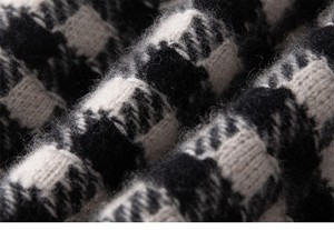 Maglieria di Design Jacquard vestito da ragazza vestito da donna Set di due pezzi <span class=keywords><strong>pied</strong></span> <span class=keywords><strong>de</strong></span> <span class=keywords><strong>poule</strong></span> top gonna a vita alta <span class=keywords><strong>Cardigan</strong></span> maglione 2 pezzi Set - Product Image 6