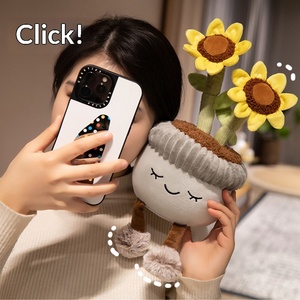 <span class=keywords><strong>Figurine</strong></span> en peluche mignonne de dessin animé pour plante en pot <span class=keywords><strong>BROS</strong></span>, ornement thérapeutique, décoration de bureau, cadeau pour fille - Product Image 4