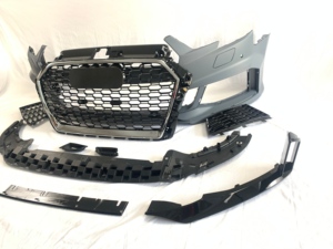 Nuovo Kit Carrozzeria Paraurti Anteriore Stile RS3 per <span class=keywords><strong>Audi</strong></span> <span class=keywords><strong>A3</strong></span> S3 2017-<span class=keywords><strong>2020</strong></span> con Griglia a Nido d'Ape, Montaggio a Bullone - Product Image 4