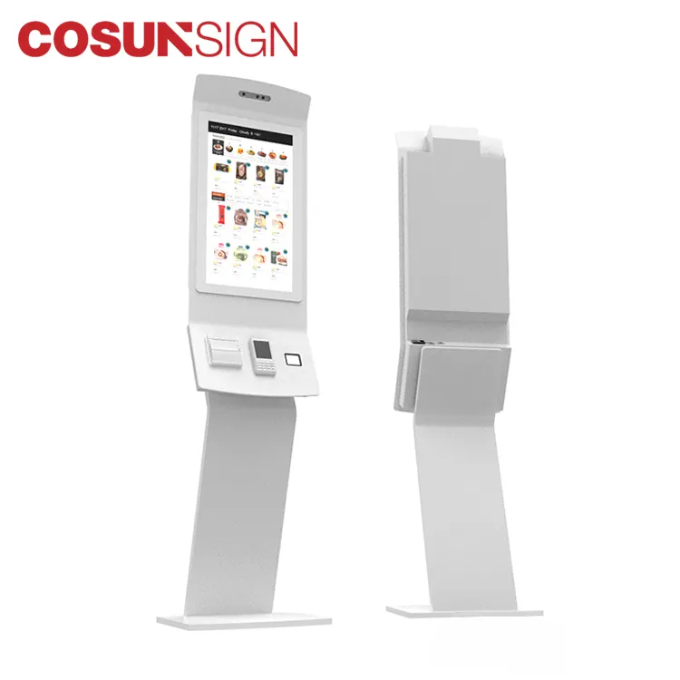 COSUN टच स्क्रीन कियोस्क के साथ क्रेडिट कार्ड रीडर रेस्तरां थोक के लिए खड़े हो जाओ