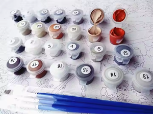 Kit de <span class=keywords><strong>pintura</strong></span> por números DIY con Diseño Fotográfico personalizado sobre lienzo paisaje de calle estilo impresionista - Product Image 4