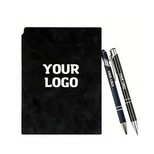 Carnets de notes A5 en cuir rigide personnalisés avec logo noir, lignés, multifonctionnels, imprimés en sérigraphie, pour entreprises, vente en gros - Product Image 1