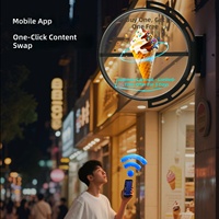 Boîte à lumière LED holographique 3D pleine couleur, étanche, résistante aux intempéries, avec cadre en alliage d'aluminium, panneau publicitaire extérieur pour centre commercial