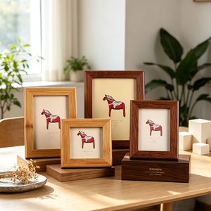 Custom Polished Pine Wooden <b>Photo</b> <b>Frame</b> High Quality Factory Direct Supply Home Office <b>Wedding</b> Display Antique European Style - Product Image 4