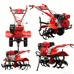 Cultivador Rotatorio de <span class=keywords><strong>Gasolina</strong></span> de Una Sola Vía; Mini Cultivador Tipo Oruga Multifuncional para Terrenos Fangosos - Product Image 4