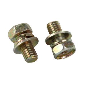 <span class=keywords><strong>Tornillo</strong></span> combinado M6 M4 niquelado, junta de correa de acero inoxidable galvanizado, pernos de almohadilla de tope, medición métrica cruzada hexagonal - Product Image 4