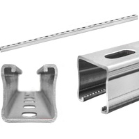 Profilés en acier galvanisé durables 41*41, profilés en C et en U pour support de tuyaux de plafond