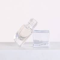 Flacon en verre vide pour vernis à ongles en gel UV de taille personnalisée de 3 ml avec bouchon en plastique noir et pinceau