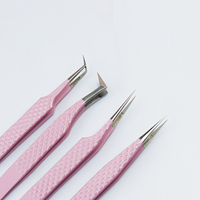 Pinces à épiler pour extensions de cils avec logo personnalisé, pointe en fibre, logo personnalisé pour pinces à épiler professionnelles