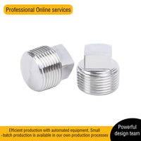 Bouchon de tuyau carré en acier inoxydable 316, fileté NPT R1/8 1/4 3/8 1/2 3/4 1 pouce, avec raccord mâle externe, pour applications hydrauliques et pétrolières, classe 4.8 et 6.8
