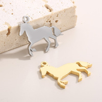 Pendentif Créatif en Acier Inoxydable pour Cheval, Motif du Zodiaque, Mode Simple, Animal, Charme, DIY