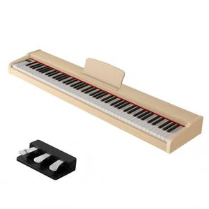 Draagbare digitale piano met aanraakgevoelig toetsenbord, 88 toetsen, ingebouwde luidspreker & lichtgewicht ontwerp voor reizen en oefening - Product Image 1